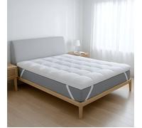 Surmatelas rembourré - THE WHITE STONE - 80x190 cm - Garnissage 1000 g/m² - Chambre d’air respirante - Microfibre