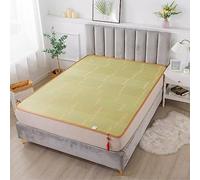 Surmatelas respirant en bambou rafraîchissant pour l'été, tapis de couchage pliable (140 x 190 cm) lisse, portable, parfait pour dormir par temps chaud.