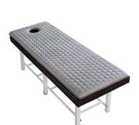 Surmatelas table massage avec trou visage et bande élastique, anti-dérapant épais, mousse latex respirant, confortable durable pour massage, tatouage, spa, beauté(Gray B,190 X 70 X 3 CM)