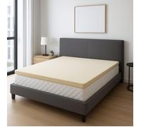 Surmatelas - Top Confort - 130x190 cm - Mousse à Mémoire de Forme - Déhoussable - 4 cm d'épaisseur