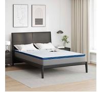 Surmatelas - VIDAXL - 160 x 200 x 6 cm - Mousse à mémoire - Tissu jacquard - Blanc