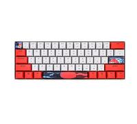 surmen GT61 Mini clavier de jeu mécanique 60 % RVB rétroéclairé à chaud sans fil/filaire compact Bluetooth 5.0 programmable/N-Key Rollover (interrupteur jaune, soleil)