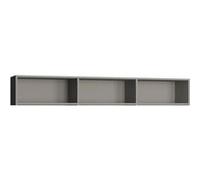 Surmeuble 3 niches de rangements pour lit escamotable horizontal 160 x 200 cm Hauteur 36 cm finition gris mat