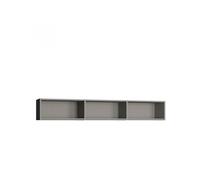 Surmeuble 3 niches de rangements pour lit escamotable horizontal 160 x 200 cm Hauteur 36 cm finition gris mat