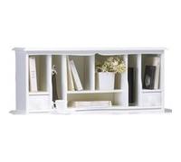 Surmeuble Blanc pour Table à Ecrire 2 Tiroirs 7 Niches L 97 H 40 P 28 cm - L 97 x l 28 x H 40 cm Blanc G