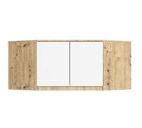 Surmeuble pour armoire AKORD S100 Chêne Artisan 100 cm 2 portes façade Blanche 3 étagères 100x50x55 cm Chêne Artisan, Blanc