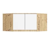 Surmeuble pour armoire AKORD S100 Chêne Artisan 100 cm 2 portes façade Blanche 3 étagères 100x50x55 cm Chêne Artisan, Blanc