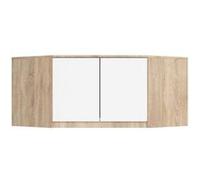 Surmeuble pour armoire AKORD S100 Chêne Sonoma 100 cm 2 portes façade Blanche 3 étagères 100x50x55 cm Chêne Sonoma, Blanc