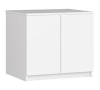 AKORD Surmeuble pour armoire S60 L60xH55xP51 cm 2 portes 2 étagères Blanc Facile à monter