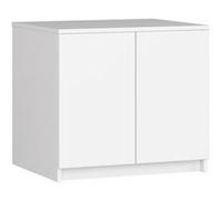 AKORD Surmeuble pour armoire S60 L60xH55xP51 cm 2 portes 2 étagères Blanc Facile à monter