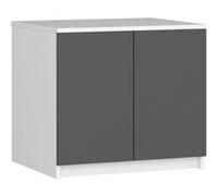 Surmeuble pour armoire AKORD S60 Blanc 60 cm 2 portes façade Gris Graphite 2 étagères 60x51x55 cm Blanc / Gris Graphite G