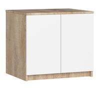 Surmeuble pour armoire AKORD S60 Chêne Sonoma 60 cm 2 portes façade Blanche 2 étagères 60x51x55 cm