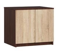 Surmeuble pour armoire AKORD S60 Wengé 60 cm 2 portes façade Chêne Sonoma 2 étagères 60x51x55 cm