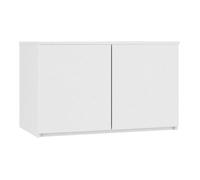 Surmeuble pour armoire s90 blanc 90 cm 2 portes façade blanche 2 étagères 90x51x55 cm
