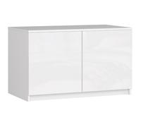Surmeuble pour armoire AKORD S90 Blanc 90 cm 2 portes façade Blanche Brillante 2 étagères 90x51x55 cm