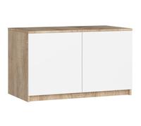 Surmeuble pour armoire AKORD S90 Chêne Sonoma 90 cm 2 portes façade Blanche 2 étagères 90x51x55 cm