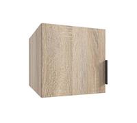 PEGANE Surmeuble pour Armoire, Meuble de Rangement avec 1 Porte Coloris Imitation chêne - Longueur 40 x Hauteur 40 x Profondeur 54 cm