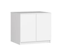 Surmeuble pour armoire S60 Blanc 60 cm 2 portes façade Blanche 2 étagères 60x51x55 cm