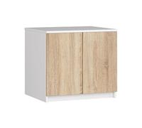 Surmeuble pour armoire AKORD S60 Blanc 60 cm 2 portes façade Chêne Sonoma 2 étagères 60x51x55 cm