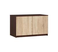 Surmeuble pour armoire S90 Wengé 90 cm 2 portes façade Chêne Sonoma 2 étagères 90x51x55 cm