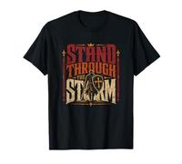 Surmontez la Sainte tempête Christian Knight Faith T-Shirt