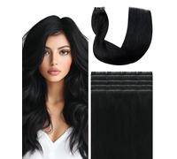 SURNEL Extension Cheveux Naturel Adhesif Injecté 20pcs 18pouce Extension Adhesive Cheveux Naturel Injection 45cm 40g Noir De Jais Bande Tape Adhesif Cheveux Cousus Invisible (I#1-18'')