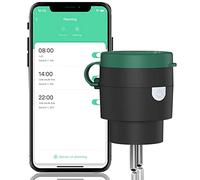 SURNICE Prise connectée extérieure étanche - 10A Type E, Prises intelligente programmable WiFi,Compatible avec Alexa et Google Assistant, IP44 étanche - Minuterie extérieure, commande vocale, 1 Pack