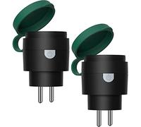 SURNICE Prise Connectée WiFi 10A, Prise Intelligente étanche Compatible avec Alexa & Google Home, Fonction Minuterie, Étanche pour IP44 Extérieur, 2 pack