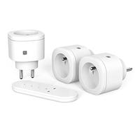 SURNICE Prise Telecommande sans Fil 16A/3680W, Prises Télécommandée Programmable avec 80 M de Distance de Contrôle, Puissance dissipée faible, Fonction All ON All OFF, certifié CE