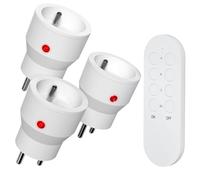 SURNICE Prise Telecommande sans Fil, Prises Télécommandées Programmable 2300W, 80M de Distance de Contrôle dans la Zone Ouverte, Puissance dissipée faible, Fonction All ON All OFF