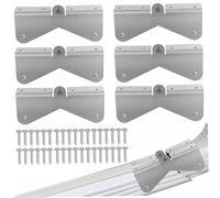 Surnom, 6 pcs de descente charnière charnière de gouttière en acier inoxydable avec vis une installation bricolage facile sur n'importe quelle taille rectangle ou carré, extension gouttière