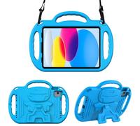 Surom Étui antichoc avec dragonne, poignées et support, pour enfants - iPad A16 11{^>e<^} génération 11" 2025/10e génération 2022 et Air 11" (M3/M2) 2025/2024 et Air 5e/4e génération et Pro 11, bleu