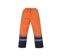 - Surpantalon imperméable haute visibilité (XL) (Orange/Bleu marine) - UTRW4682