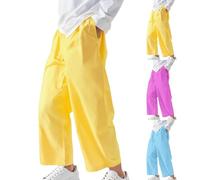 Surpantalon imperméable unisexe pour garçons et filles - Pantalon de pluie résistant à la boue et à la saleté - Pantalon de pluie léger et fin - Pantalon de pluie pour l'école, la journée et