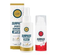 SURPASS Bundle Spray Solaire SPF30 + Crème Anti-Frottements, 100 + 50 ml | Protection UVA & UVB | Aide à Prévenir les Frottements et les Irritations | Résistant à l’Eau et à la Transpiration