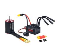 Surpass Moteur sans balais étanche RC 4 pôles Supersonic 3650 3250 KV avec arbre de 3,175 mm avec ESC 45 A pour camion tout-terrain RC 1/10