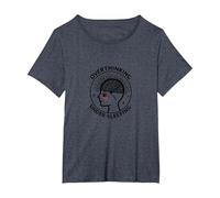 Surpenser la Sensibilisation à la santé mentale sous Le Sommeil T-Shirt, Femme Grandes Tailles, Bleu Chiné, 4X