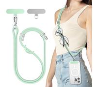 SURPHY Cordon Téléphone Portable Universelle avec 2 Patchs | Tour de Cou Telephone, Réglable et Détachable, Laniere Longue Telephone Portable en Nylon pour des Smartphones etc