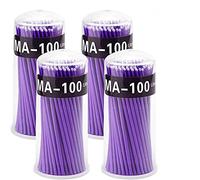 Surplex 400pcs Micro applicateurs brosses, Coton-tige special de greffe de cils pour extensions de cils - Violet
