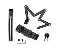 Surplex Antivol de vélo, Cadenas Antivol Pliable, Portable Serrure Pliante de Vélo Moto Antivol Acier Robuste Verrou de Sécurité avec clés et Support de Verrouillage Correspondant pour Scooter