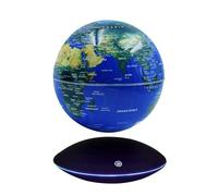 Surplex Globe terrestre flottant lumineux avec 7 lumières de couleur, contrôle tactile et dégradé de lumière, champ de lévitation magnétique, carte du monde pour éducation et cadeau, décoration de