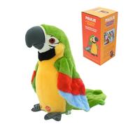 Surplex Jouet électrique pour Perroquet Parlant, répète la Voix et Chantant en Anglais, Enregistrement des Ailes d'oiseau, Jouet sensoriel éducatif pour Enfants