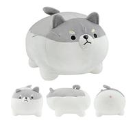 Surplex Shiba Inu Peluche Joufflu Jouet Oreiller Chien Poupée Peluche, Mignon Peluche Coussin Animal Jouets d'oreiller étreignant pour Enfants Coussins Animaux pour Cadeau de Noël(40cm/15.75“)
