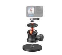 Surplex Support de caméra magnétique avec Adaptateur de caméra d'action, Support magnétique avec rotule rotative à 360° avec revêtement pour GoPro Hero / Insta360 / DJI