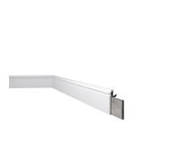 Surplinthe de Rénovation CF3 WALLSTYL - Plinthe de Recouvrement 120x22x2000mm - Cache Plinthe en Polystyrène Haute Densité - NOËL & MARQUET - Blanche Haute Résistance - 2 Mètres