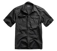 Surplus Base Chemise Manche courte Hommes Travail Militaire Extérieur Noir