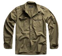Surplus Base Chemise Manche Longue Hommes Travail Militaire Extérieur Olive