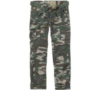 Surplus Premium Slimmy Pantalon Extérieur Cargos Travail Woodland Lavée Camo