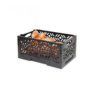 Surplus Systems Mini Cagette en Plastique Noir empilable et Pliable