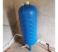 Surpresseur D'eau for Puits, Réservoir de Pression Vertical 60L/100L/120L/150L/200L avec 3 Trous, Système Automatique 0.14-0.28 MAP for Maison, Jardin, Ferme(39.6Gal/150L-H110cmxW45cm)